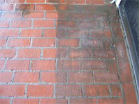 Brick Cleaning before and after